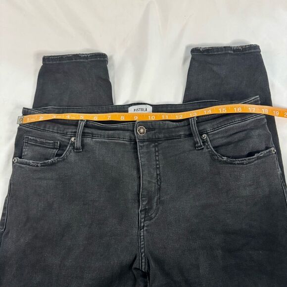 Pistola Black Slim Skinny Jeans Size 16W Stretch Mid Rise Classic Minimalist - Picture 6 of 9